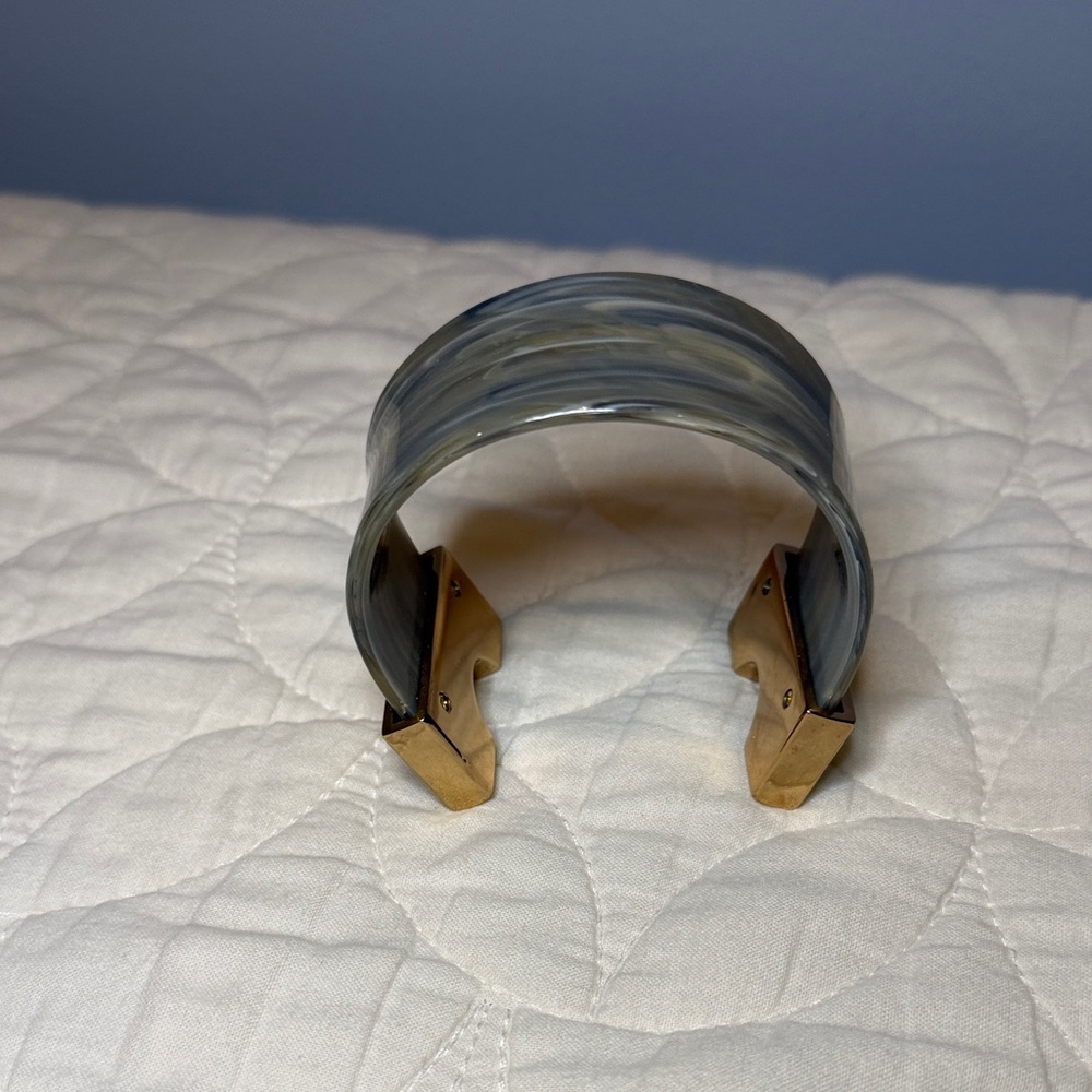 Gold and Gray Cuff Bracelet